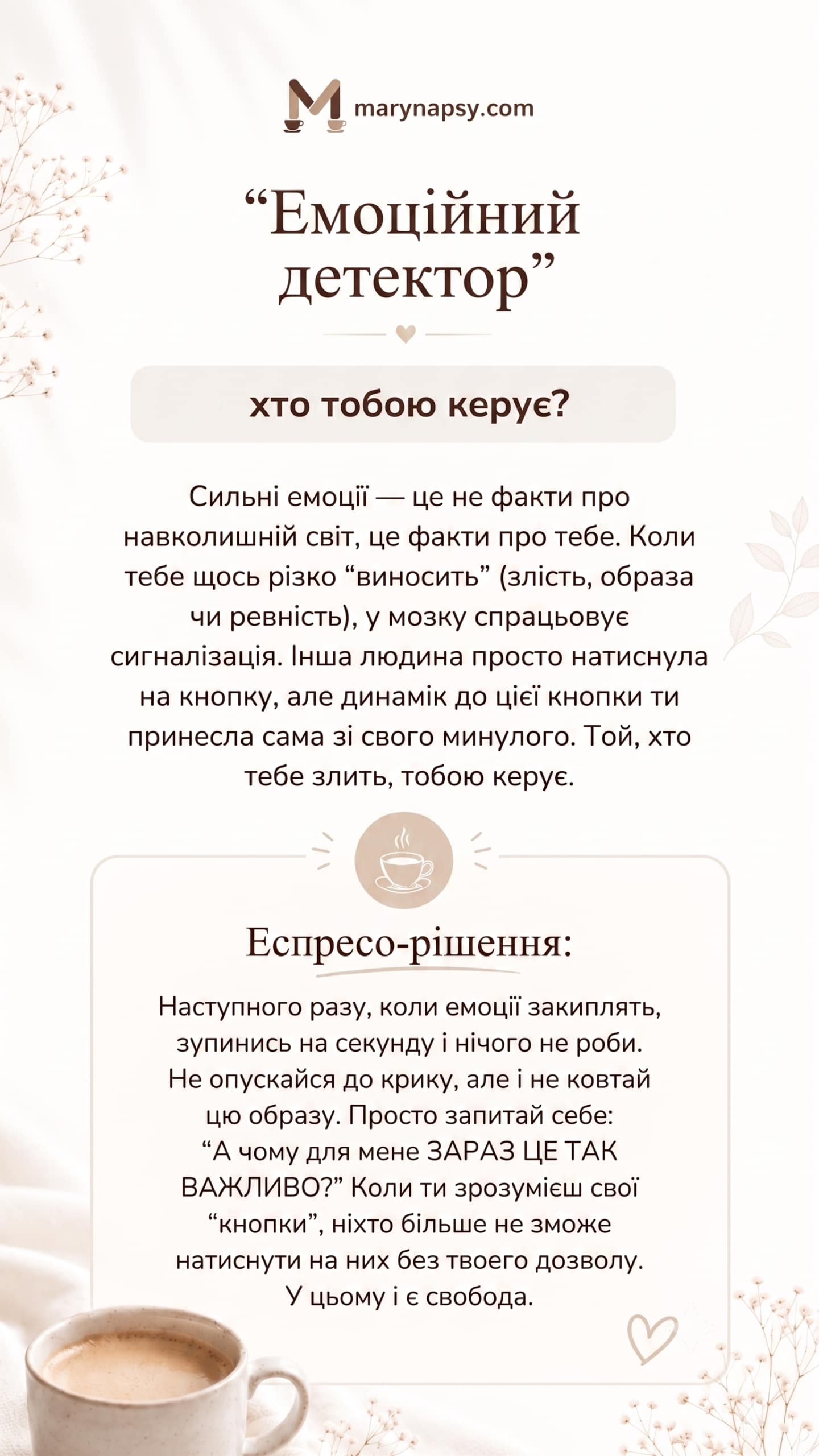 ”Емоційний детектор” — хто тобою керує?